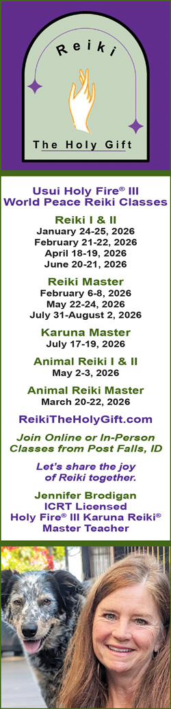 Jennifer Brodigan Licensed Reiki Master Teacher Winter 2025 Reiki News Magazine Ad