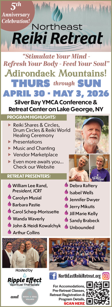 2026 Northeast Reiki Retreat Ad, April 30-May 3, 2026