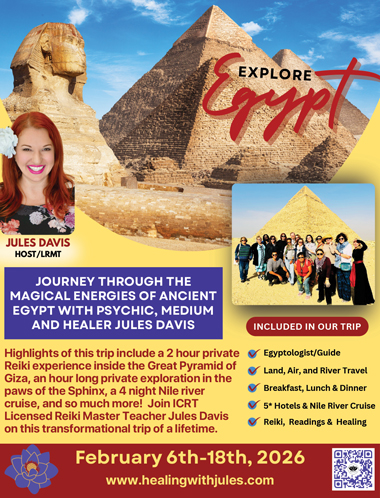Jules Davis Licensed Reiki Master Teacher Fall 2025 Reiki News Magazine Ad
