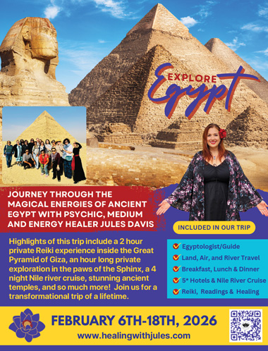 Jules Davis Licensed Reiki Master Teacher Winter 2025 Reiki News Magazine Ad