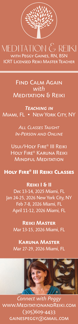 Peggy Gaines Licensed Reiki Master Teacher Winter 2025 Magazine Ad