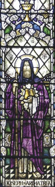 Joseph of Arimathea, stained glass inside St. John’s Church