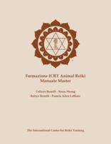 Cover of the Italian ICRT Animal Reiki Master manual featuring a brown ICRT logo and text on a beige background.